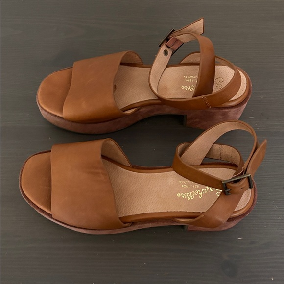 Anthropologie Seychelles Calming Influence Suede Leather Platform Sandal Sz 7.5 - Picture 5 of 16